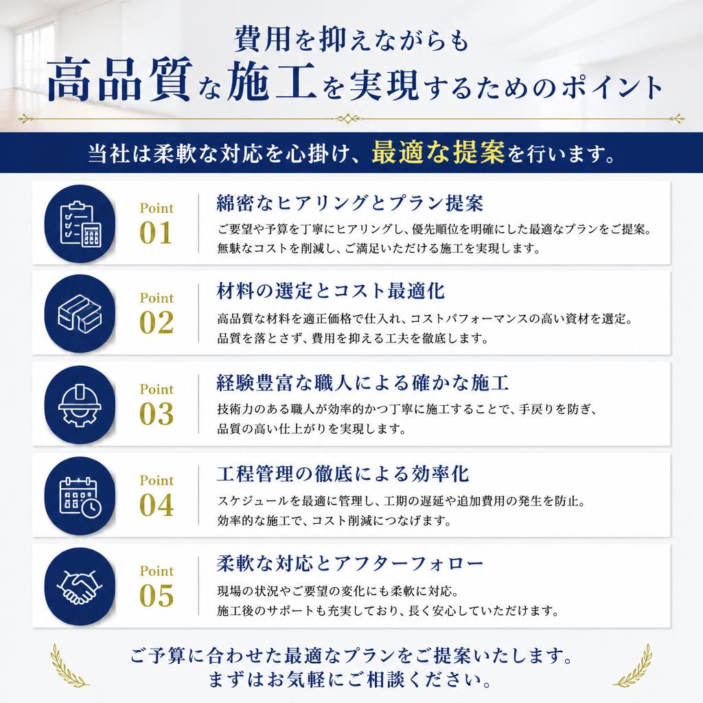 コスト削減のための提案