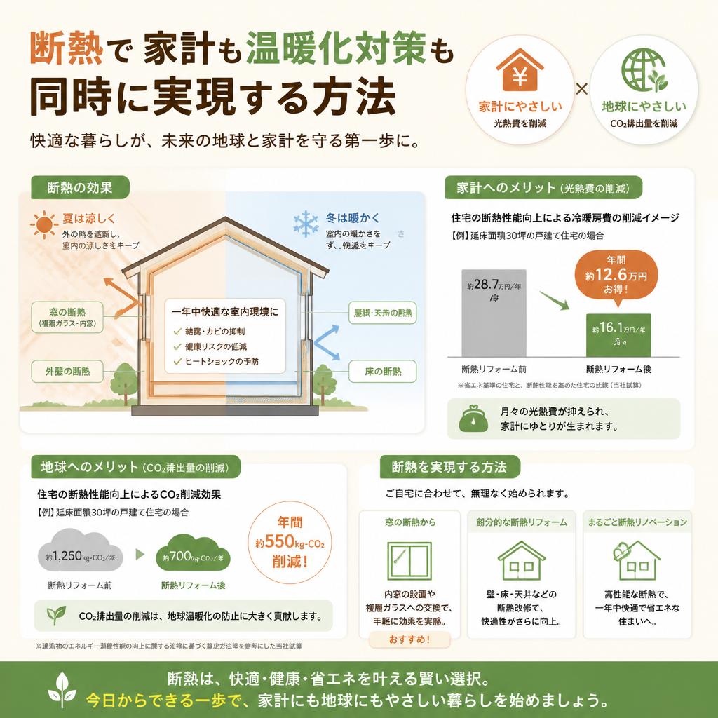 断熱で家計も温暖化対策も同時に実現する方法