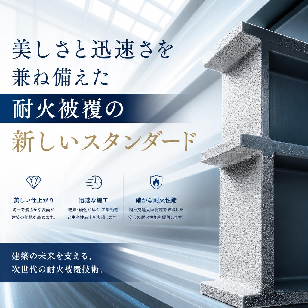 美しさと迅速さを兼ね備えた耐火被覆の新しいスタンダード