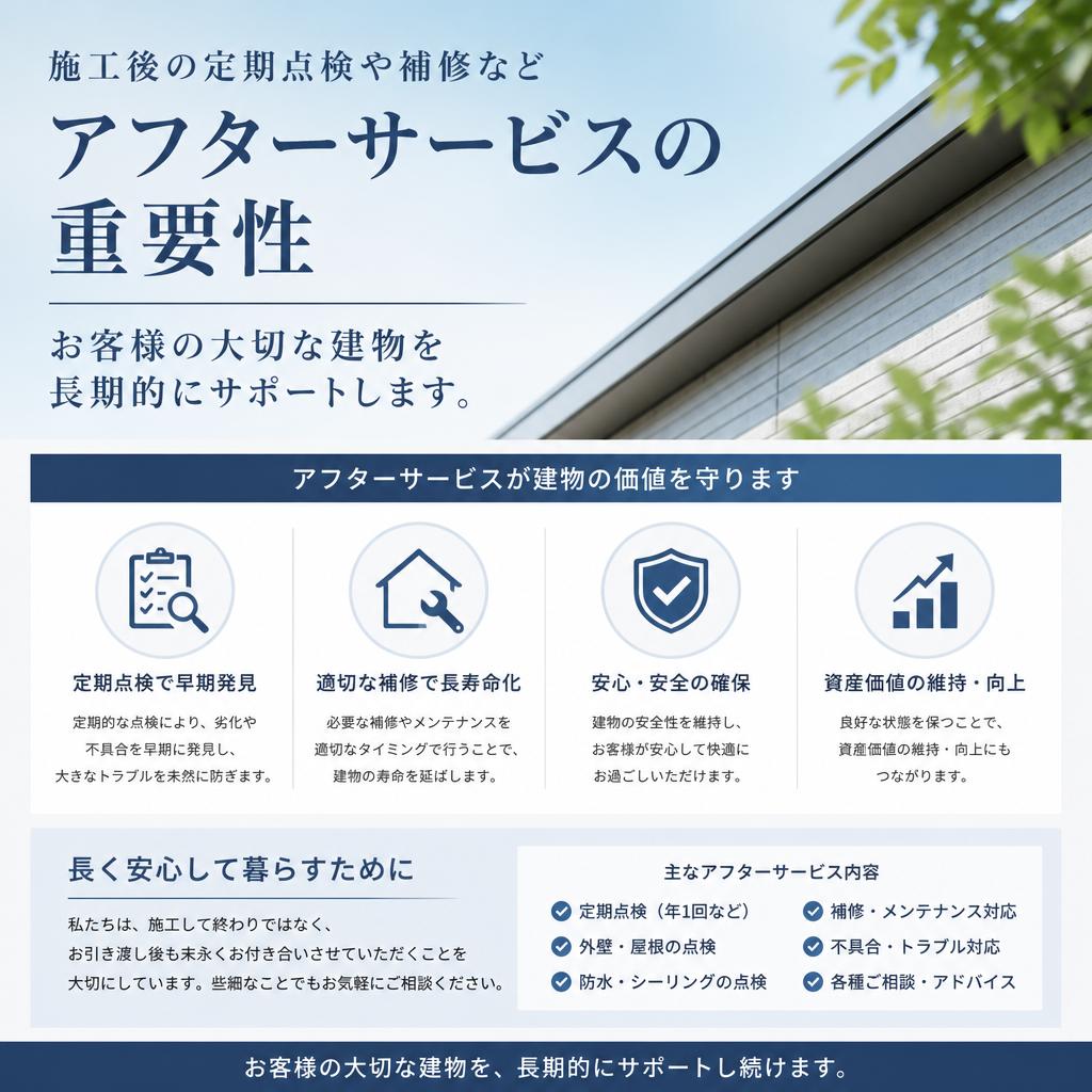 安心のアフターサービスとサポート
