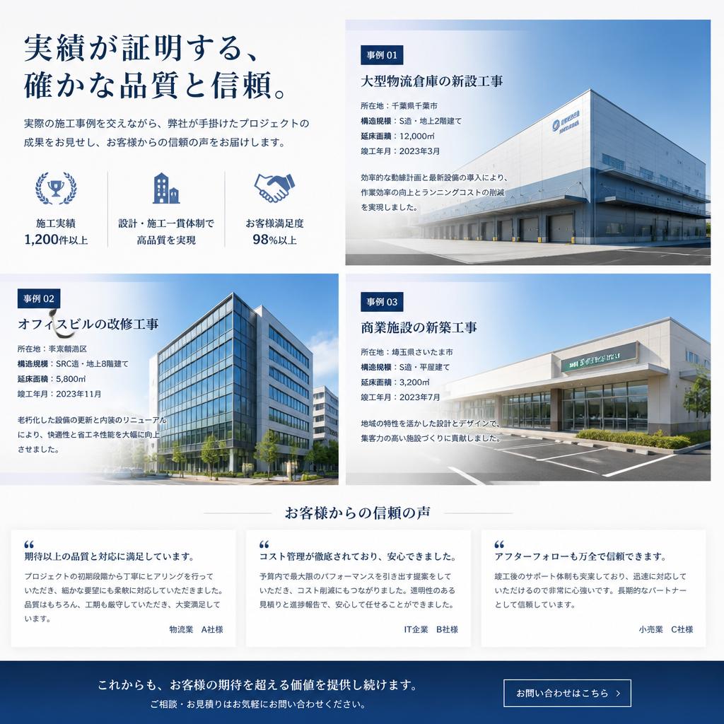 実績とお客様の声