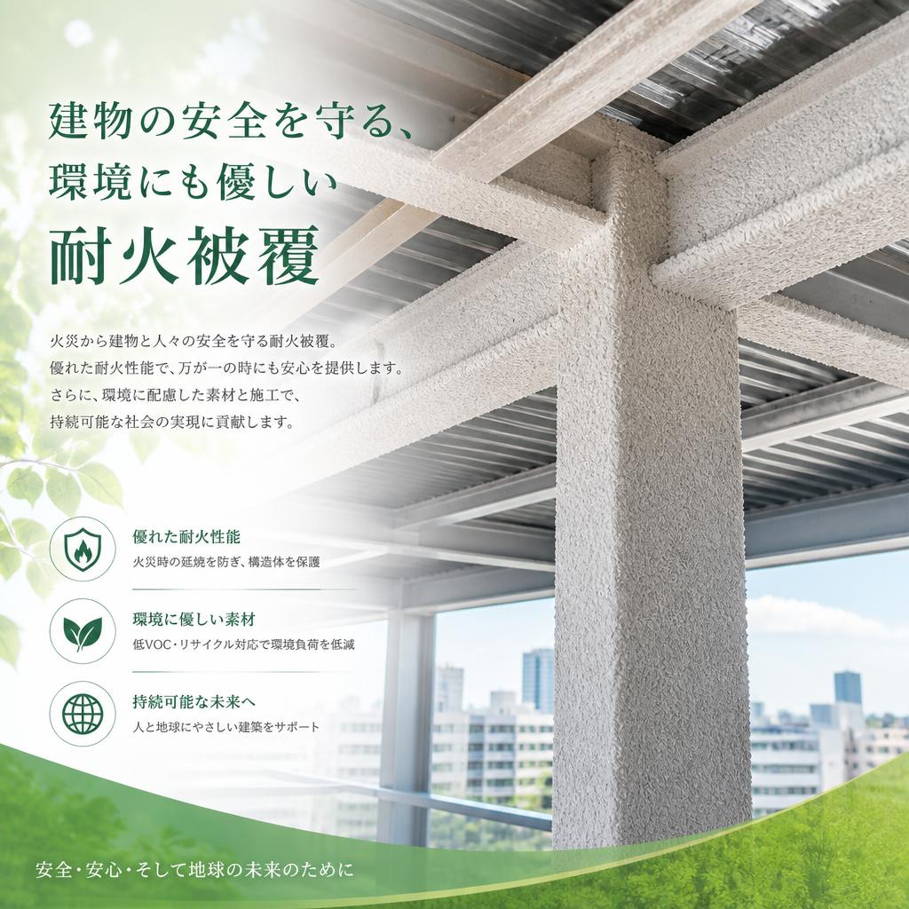 建物の安全を守る、環境にも優しい耐火被覆