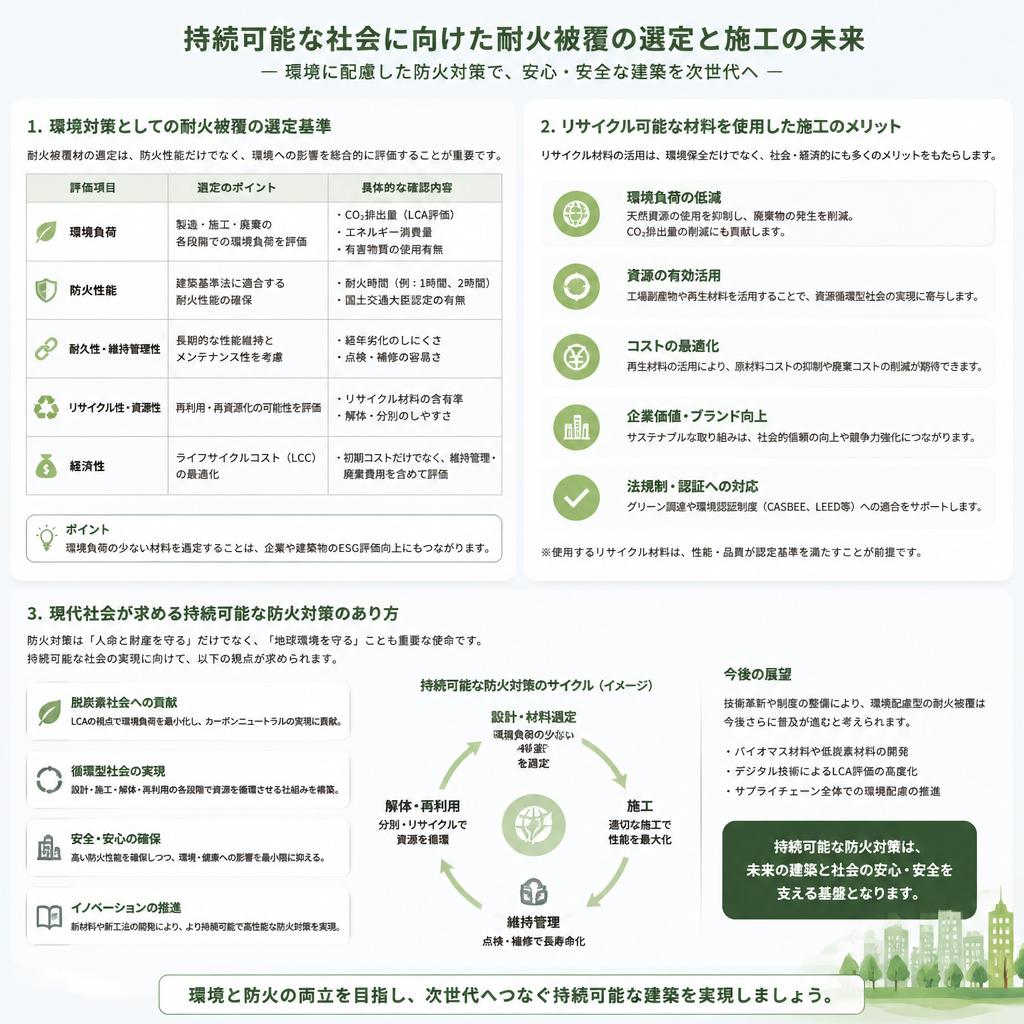 持続可能な社会に向けた耐火被覆の役割