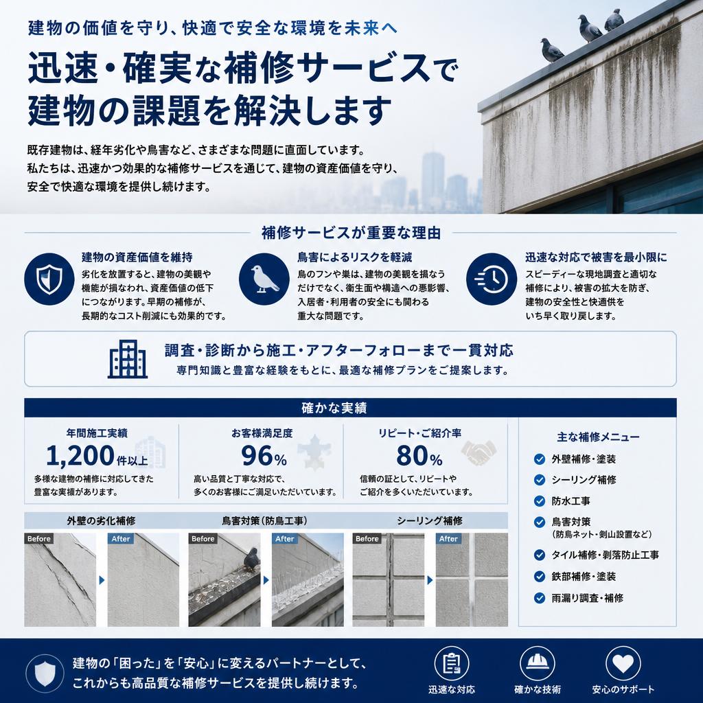 【セクション4】迅速な補修サービスで長期的な安全を