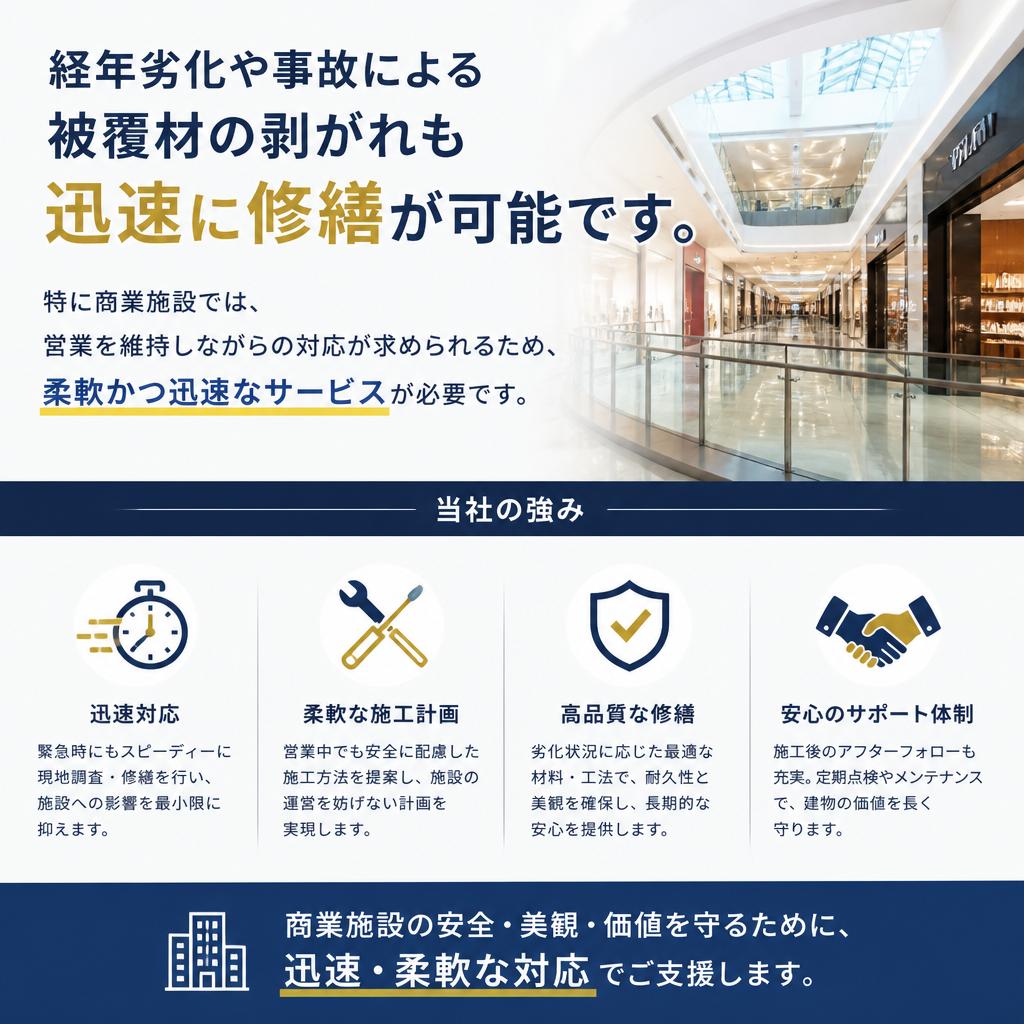 迅速な修繕対応で施設の信頼を守る