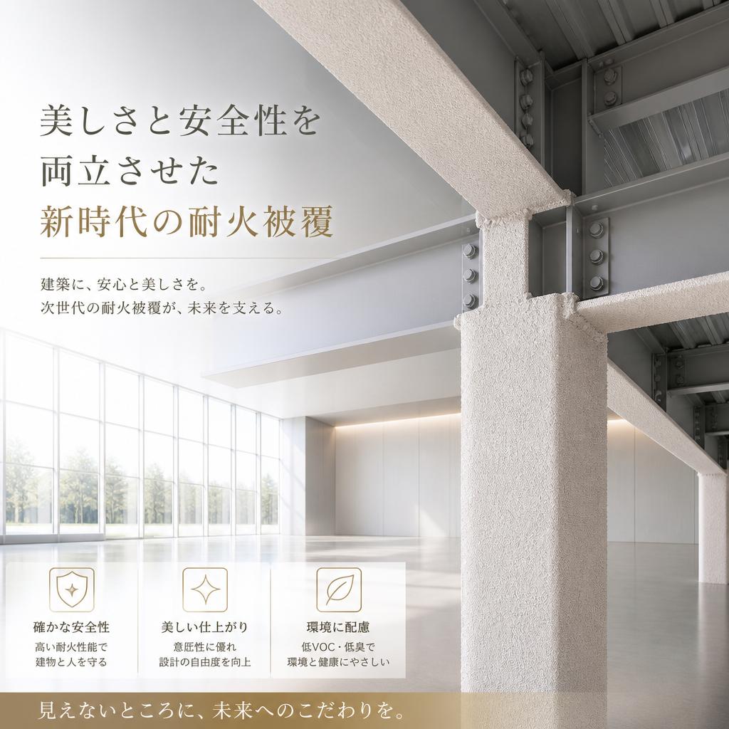 美しさと安全性を両立させた新時代の耐火被覆