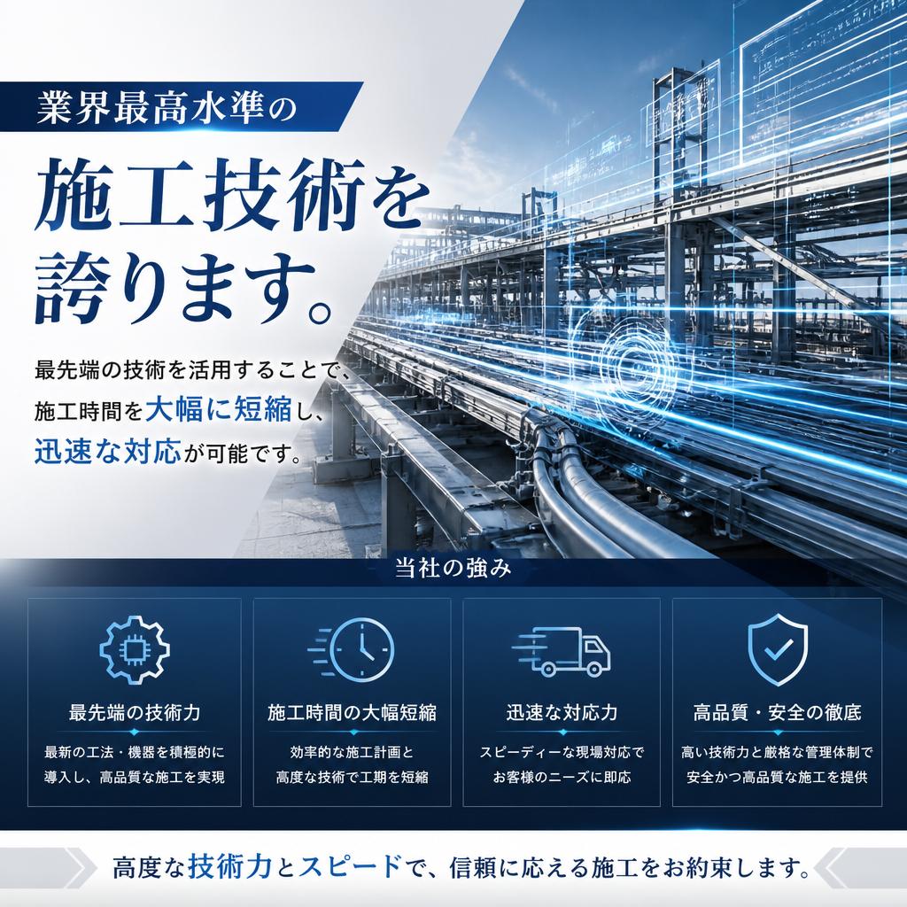 施工のスピードと技術力