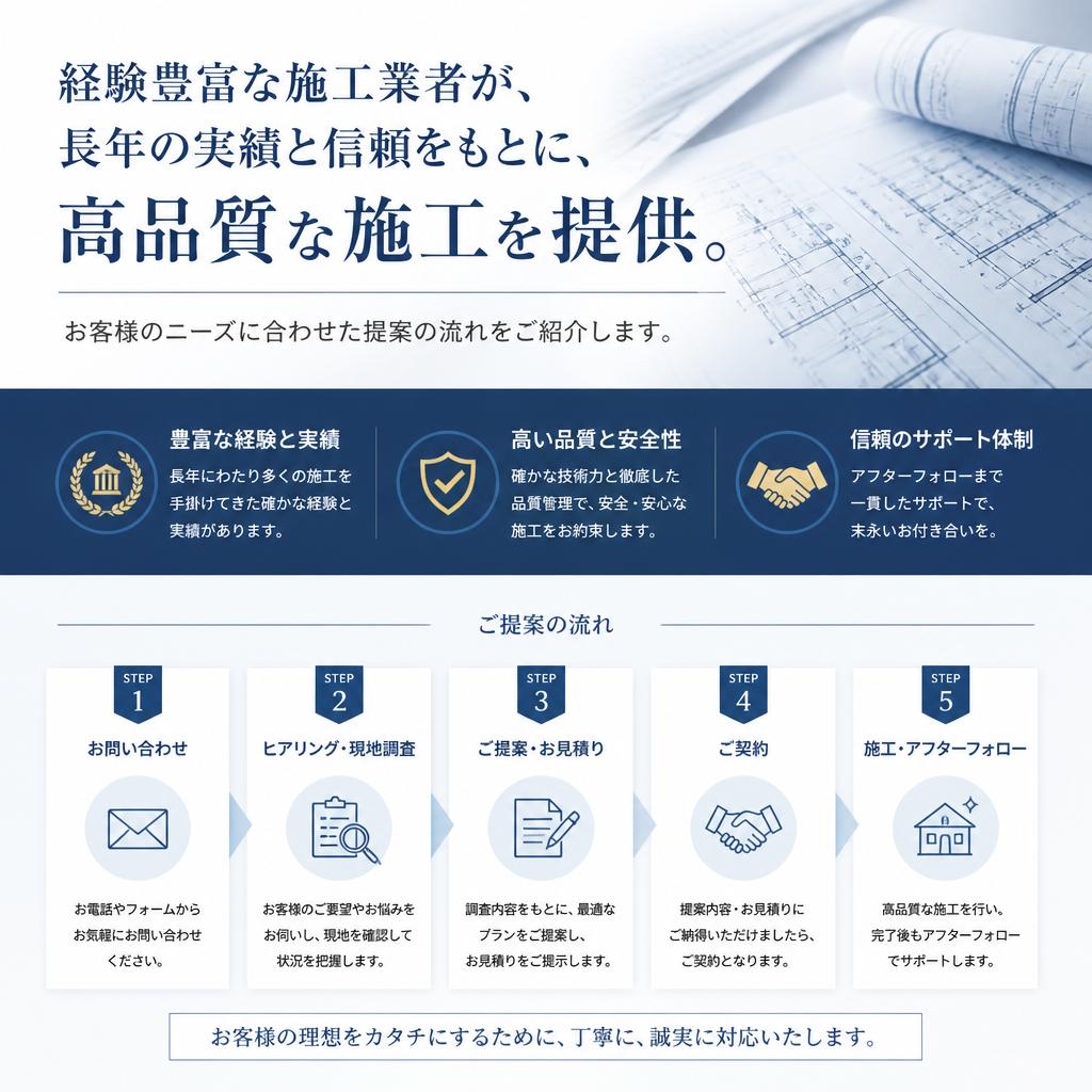 4. 信頼の施工業者による施工