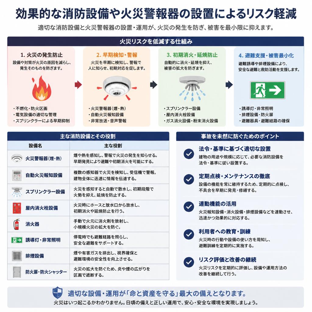 4. 消防設備と火災警報器の重要性